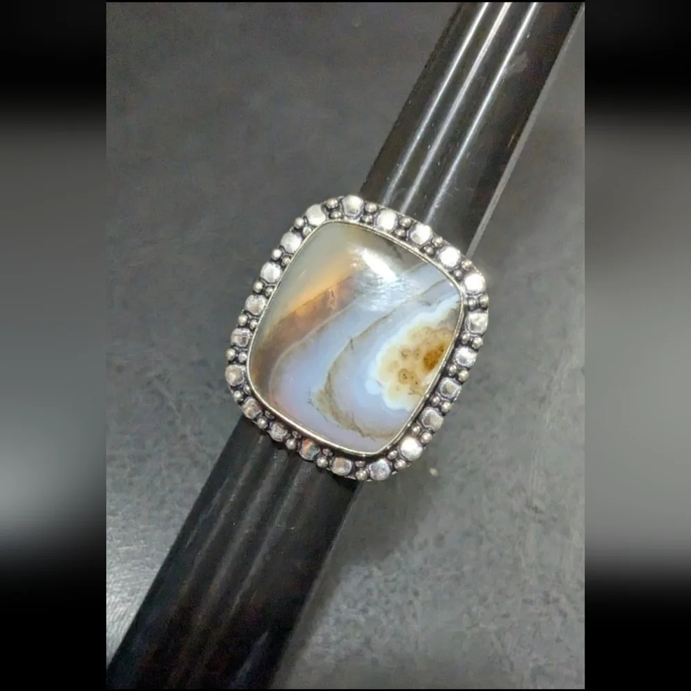 Handcrafted Bohemian Montana Jasper Ring (8) - Picture 9 of 12